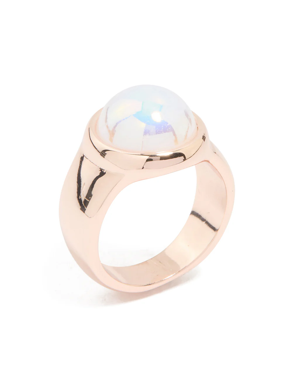 Rose Gold Pearl Statement Ring - Image 2