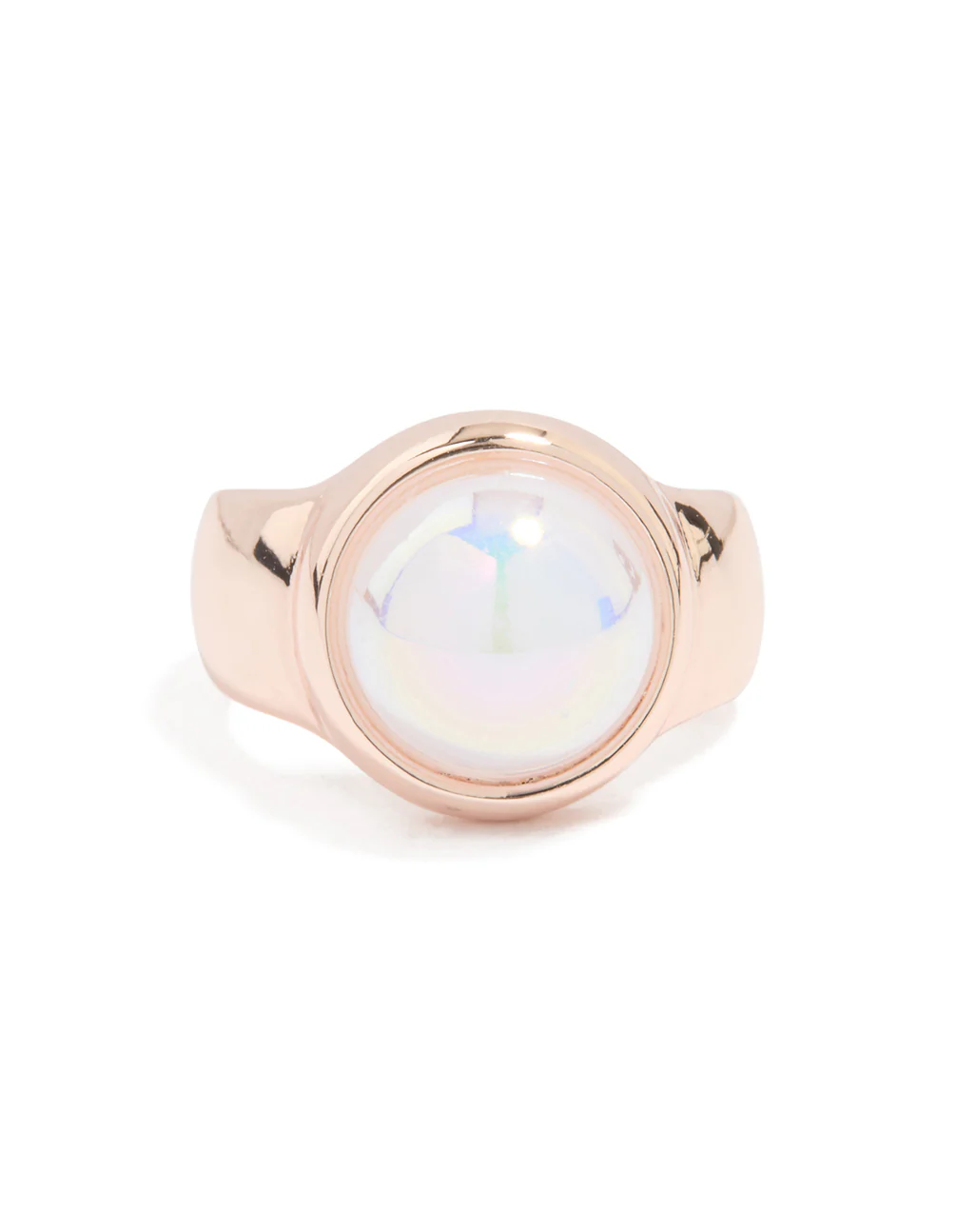 Rose Gold Pearl Statement Ring - Image 3