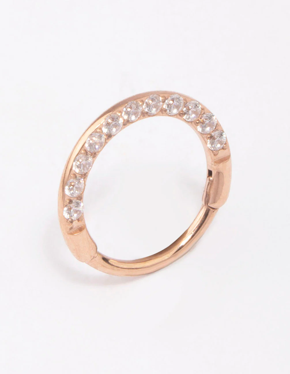 Rose Gold Plated Surgical Steel Clicker Ring - Image 2