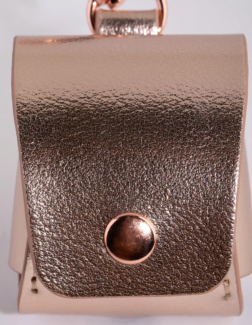 Tall Rose Gold PU Leather Earpod Case - Image 2