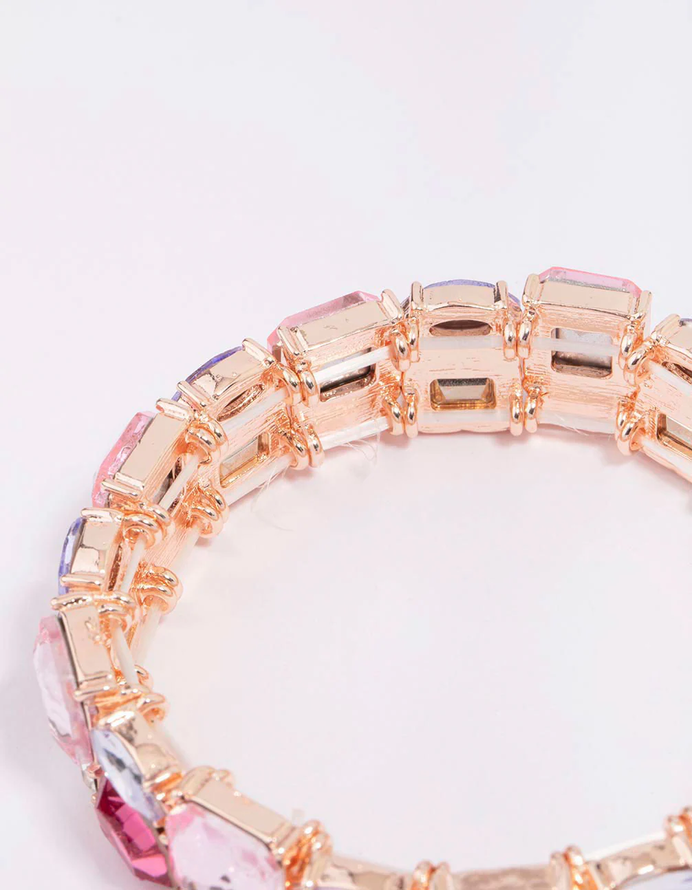 Rose Gold Square Stretch Bracelet - Image 3