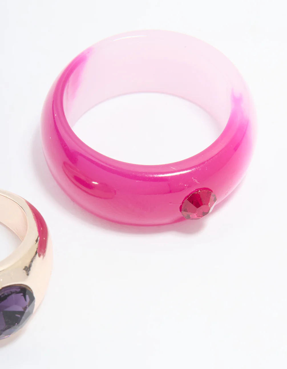 Rose Gold Statement Stone Rings 2-Pack - Image 5