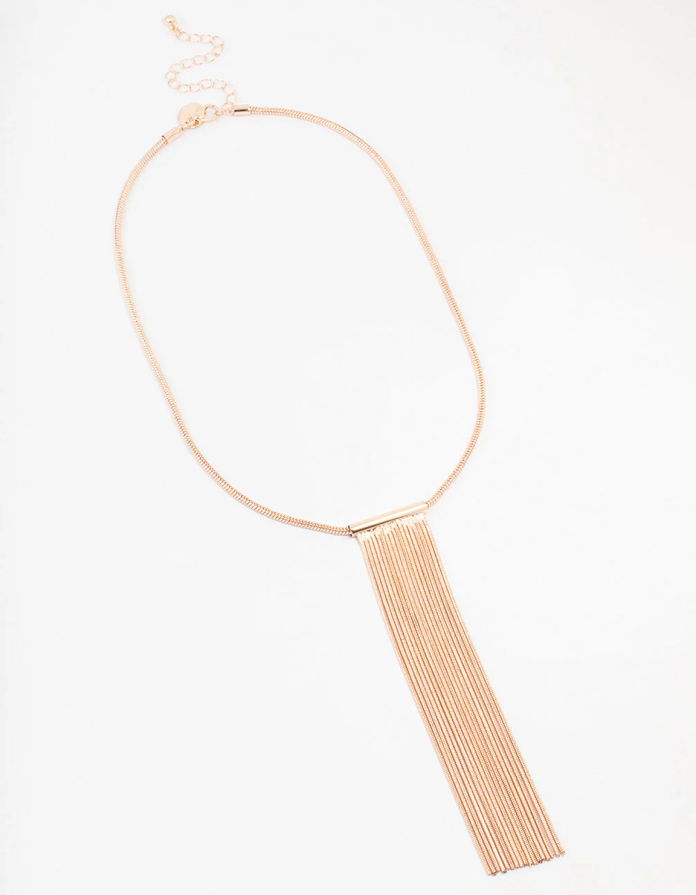 Rose Gold Tassle Chain Necklace - Image 2