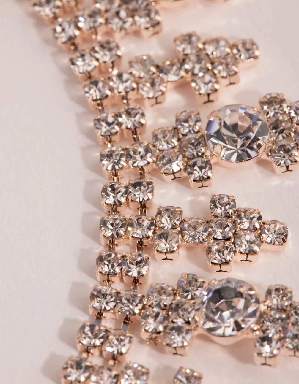 Rose Gold Diamante Cupchain Point Necklace - Image 3