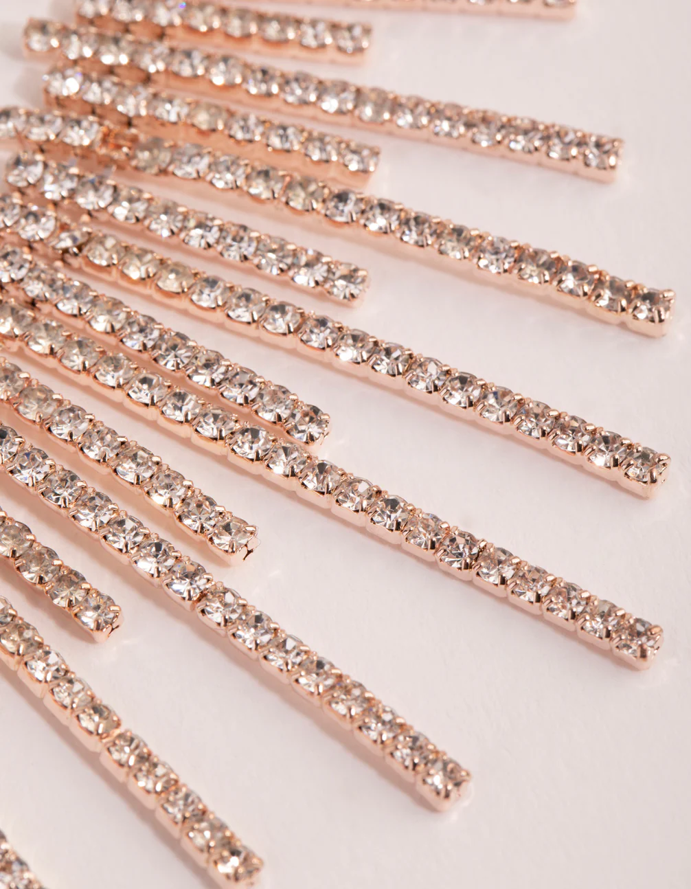 Rose Gold Statement Cup Chain Earring & Necklace Set - Image 3