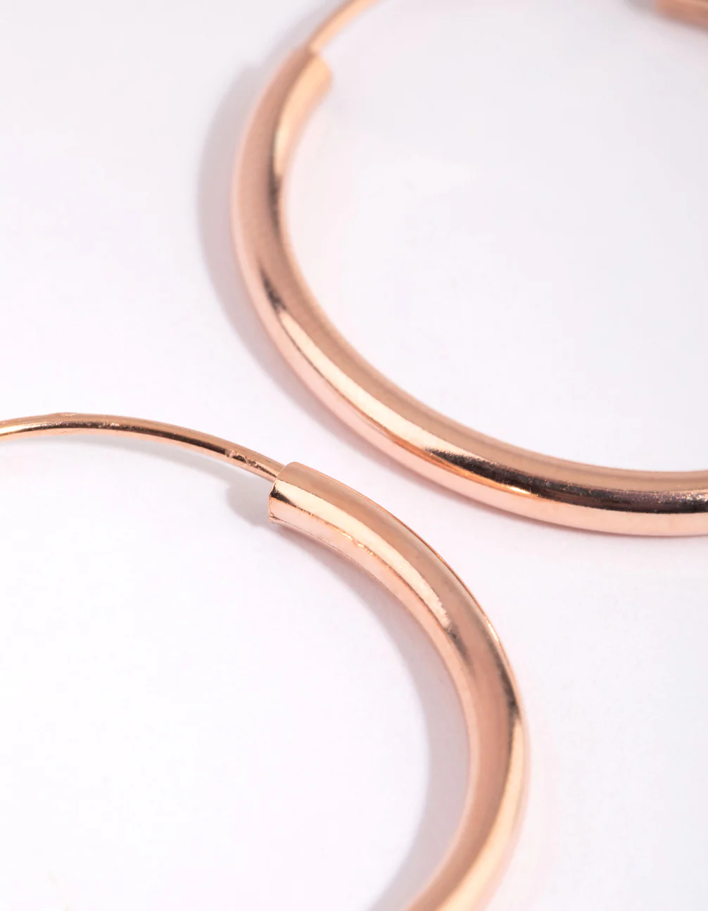 Rose Gold Plated Sterling Silver 25mm Thick Hoop Earrings - Image 4