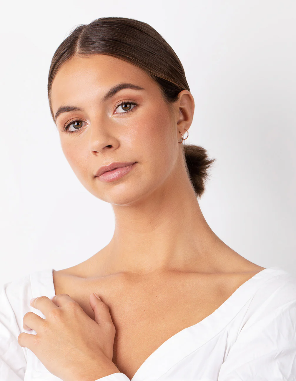 Rose Gold Plated Sterling Silver Plain Hoop Earring Pack - Image 5