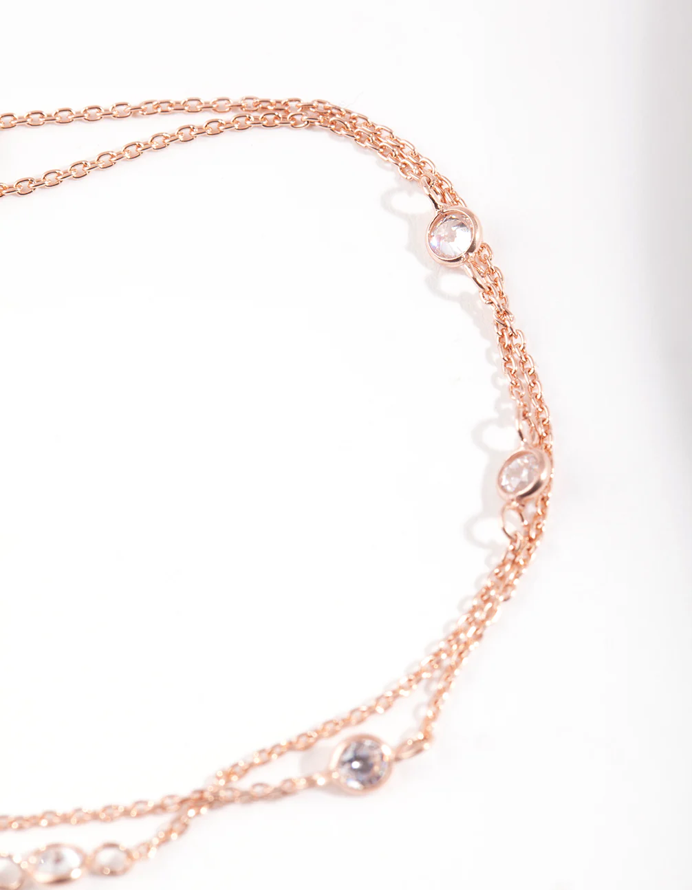 Rose Gold Plated Sterling Silver Cubic Zirconia Bracelet/Anklet - Image 3