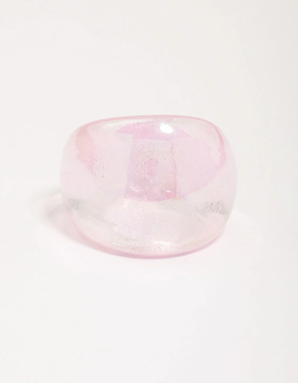 Acrylic Iridescent Sparkle Cocktail Ring - Image 3