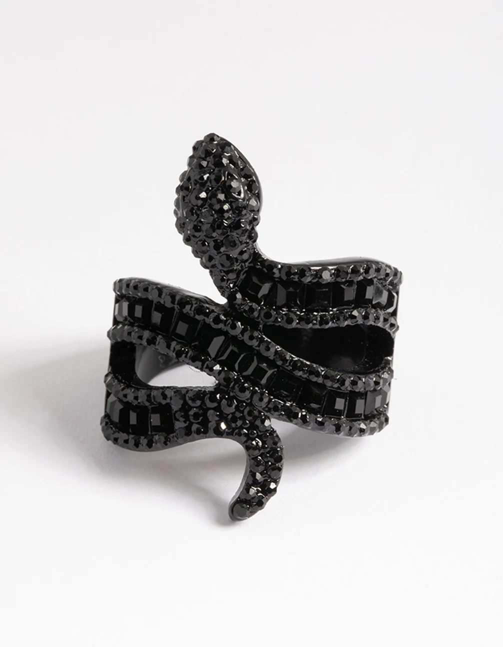 Black Baguette Snake Ring - Image 2