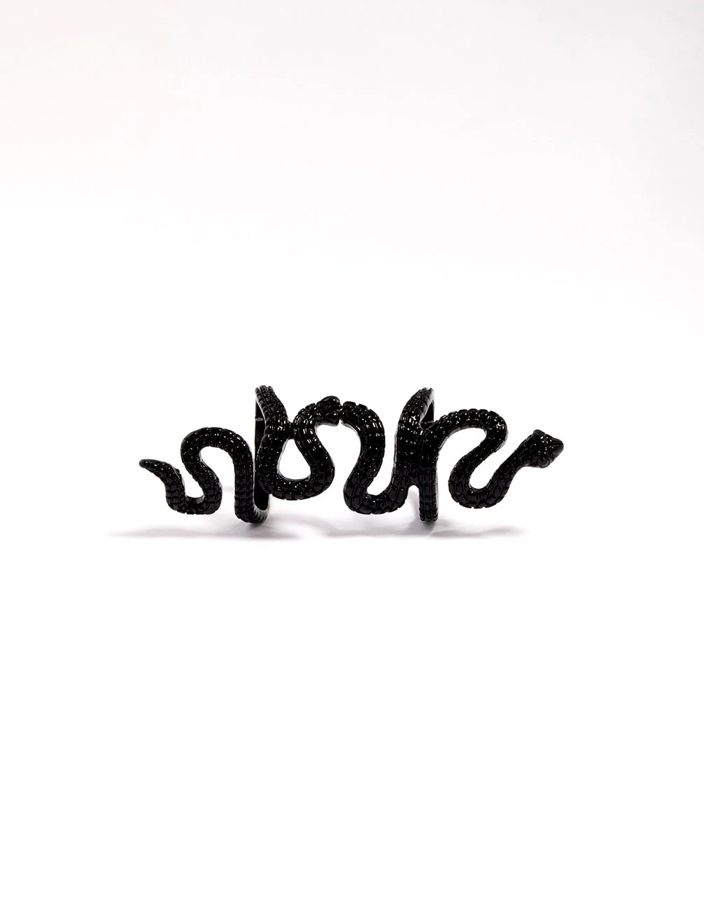 Black Slithering Snake Ring - Image 3