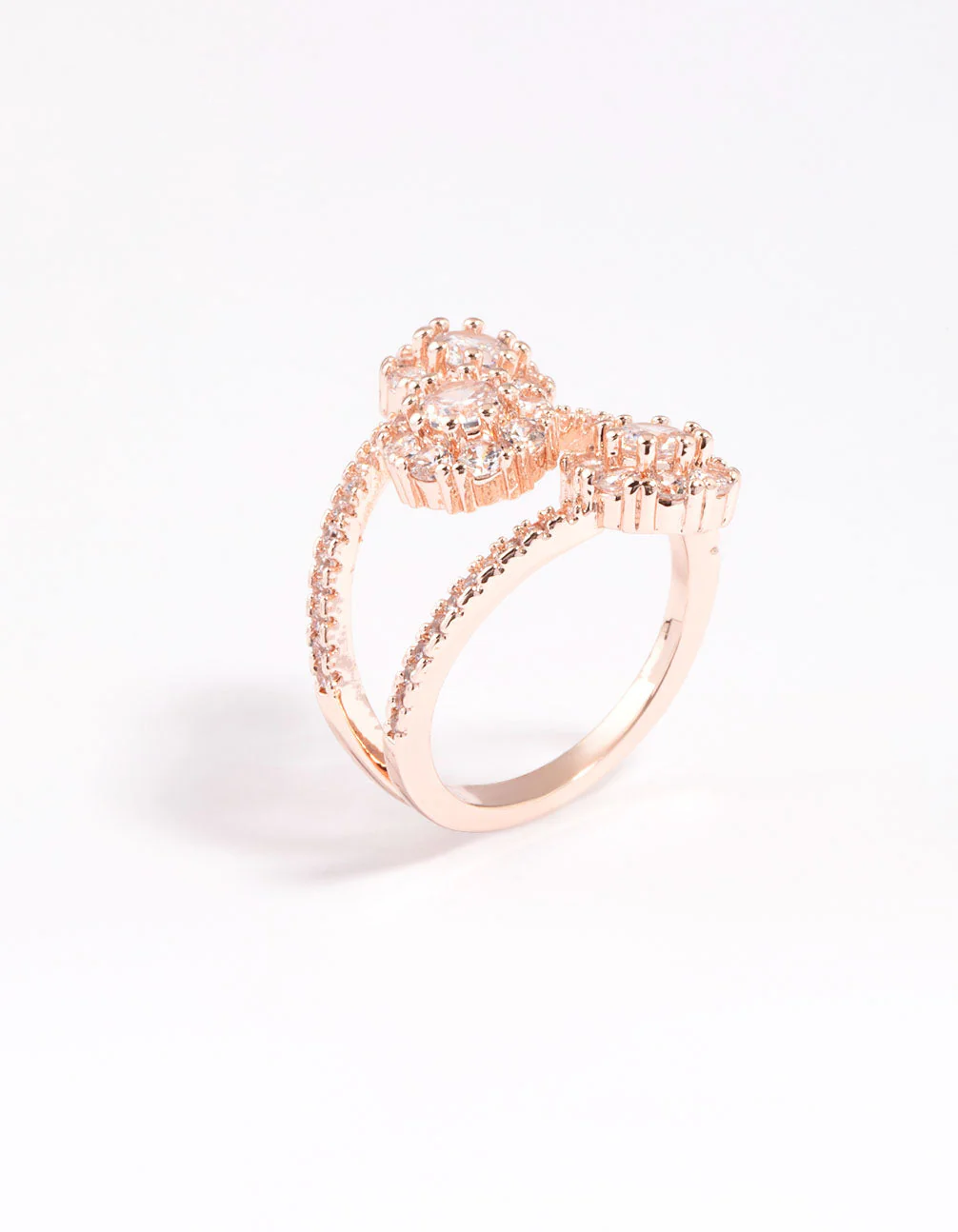 Rose Gold Round Triple Tier Ring - Image 2