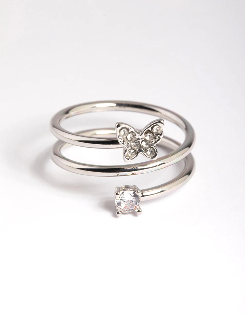 Silver Mini Butterfly Wrap Ring - Image 2