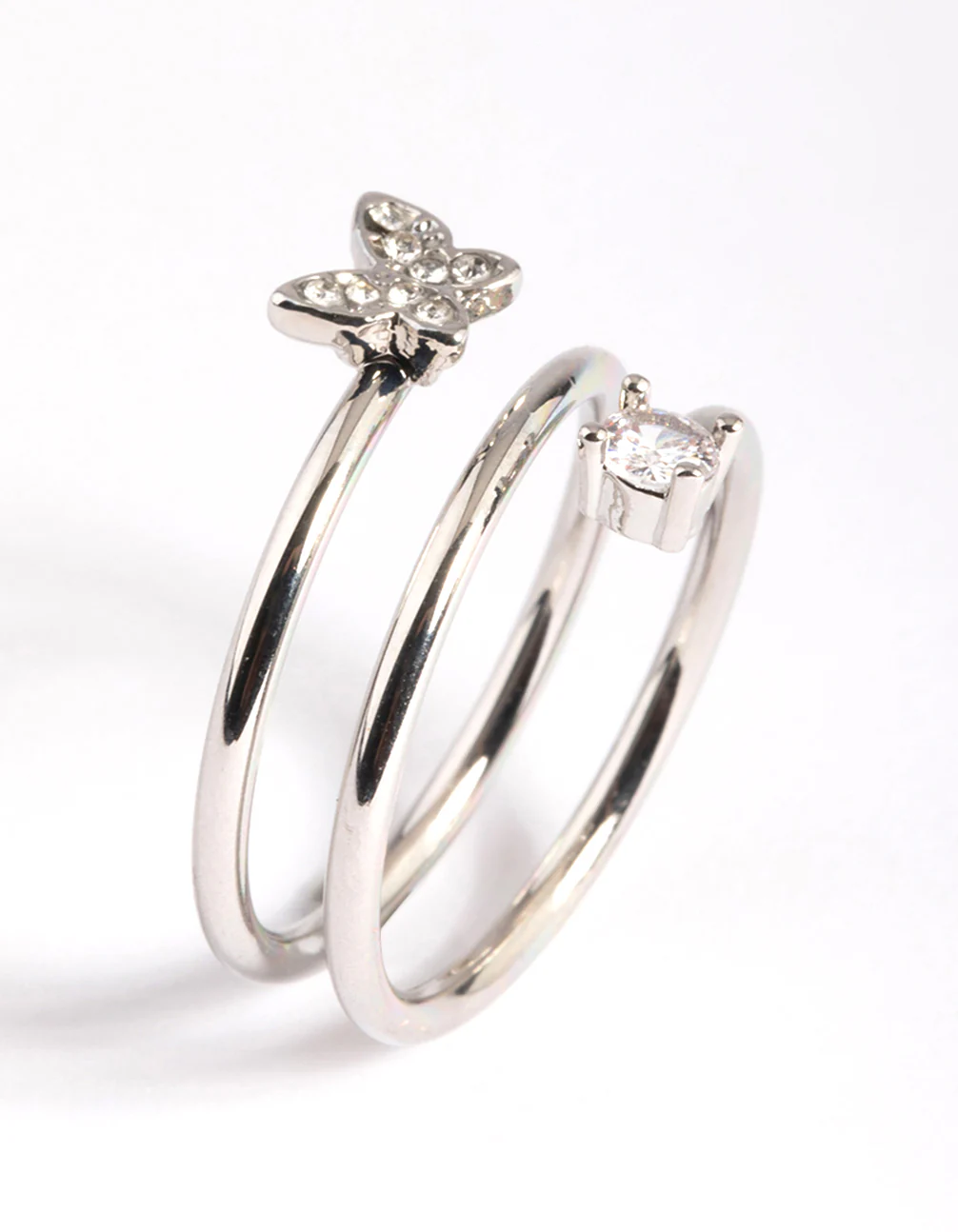 Silver Mini Butterfly Wrap Ring - Image 3