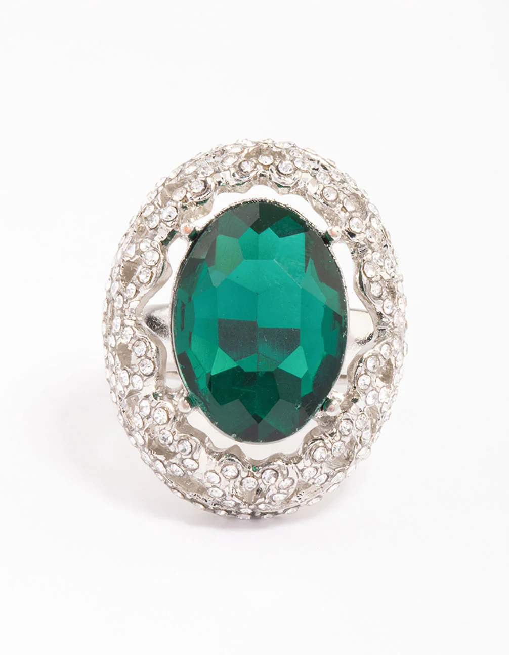 Silver Opulent Oval Ring - Image 3