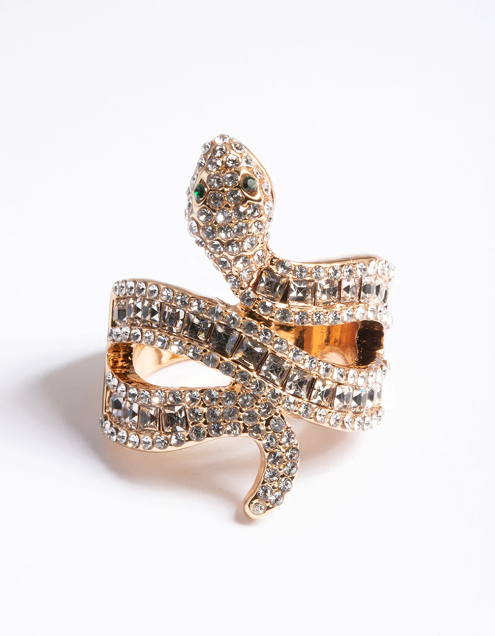 Gold Baguette Snake Ring - Image 2