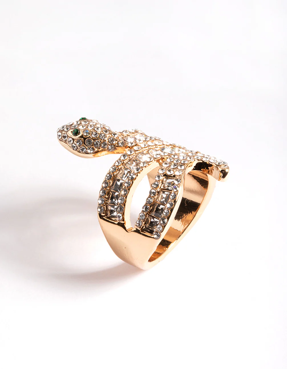 Gold Baguette Snake Ring - Image 3