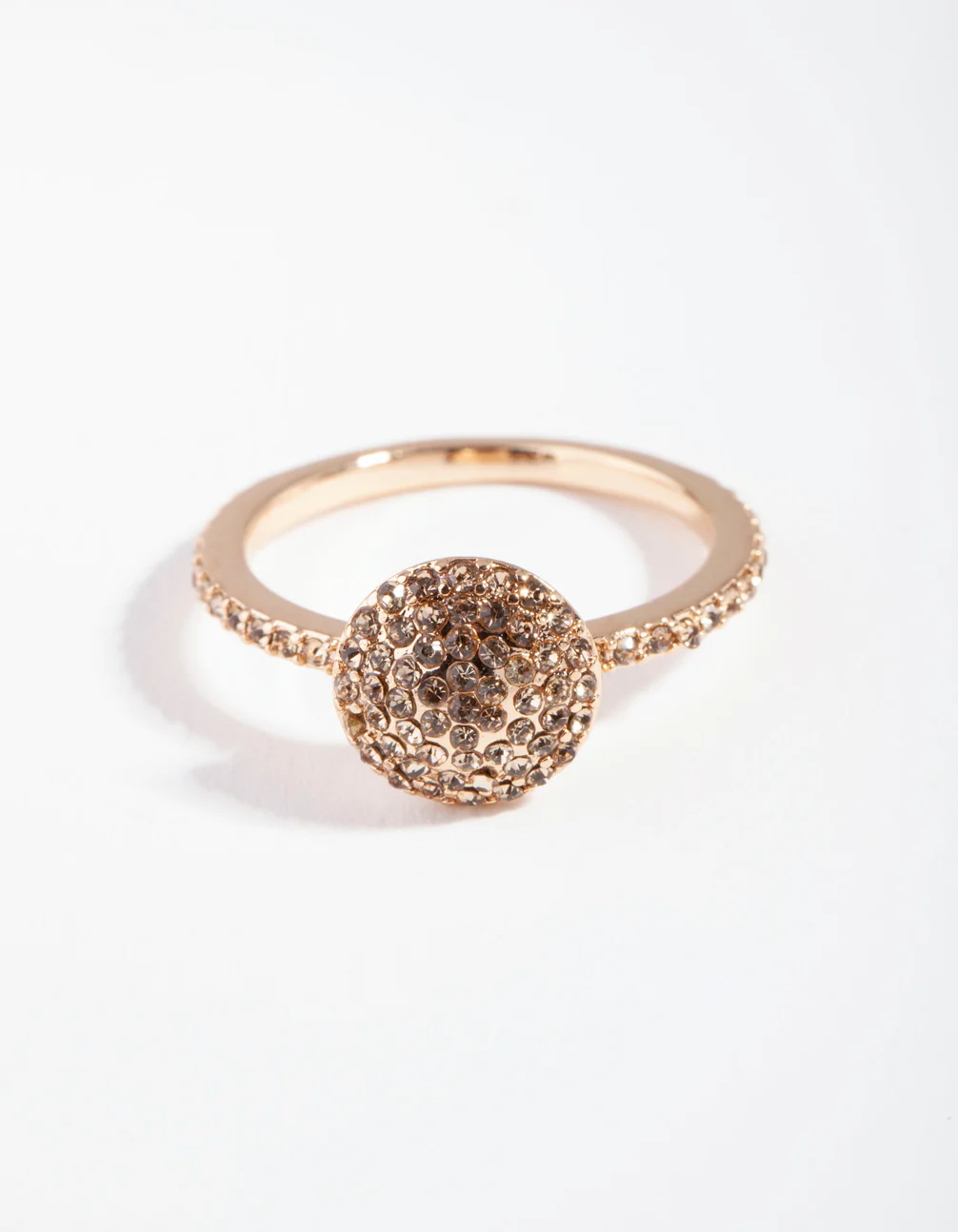 Gold Diamante Round Ring - Image 2