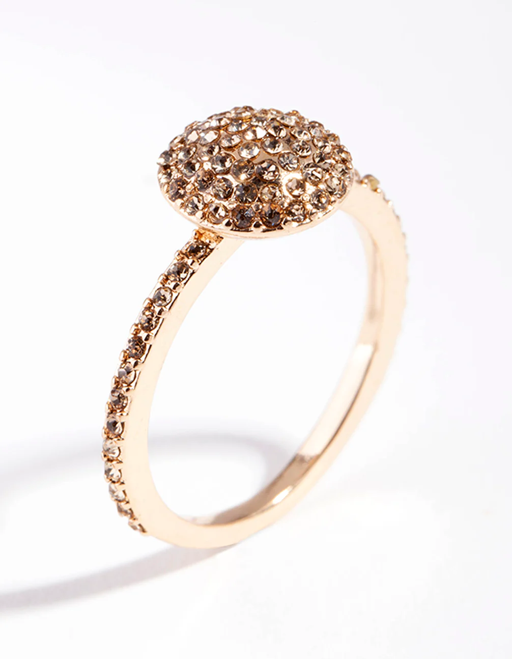 Gold Diamante Round Ring - Image 3