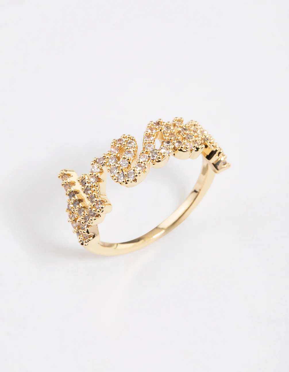 Gold Plated Dream Script Ring - Image 3