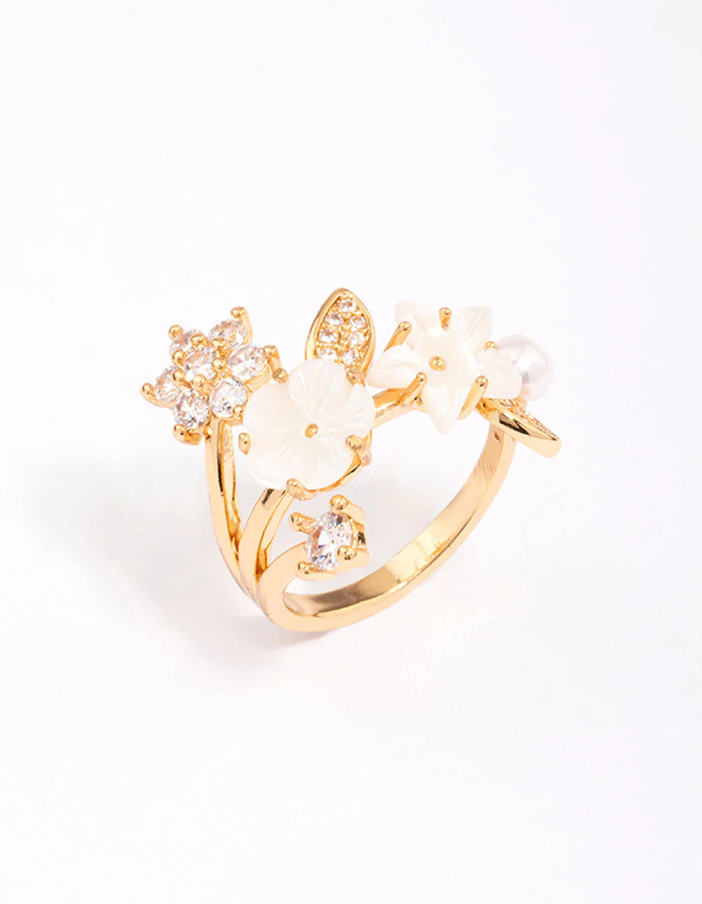 Gold Plated Floral Bouquet Ring - Image 2