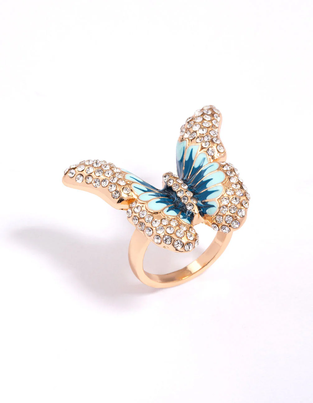 Gold Grand Butterfly Cocktail Ring - Image 2