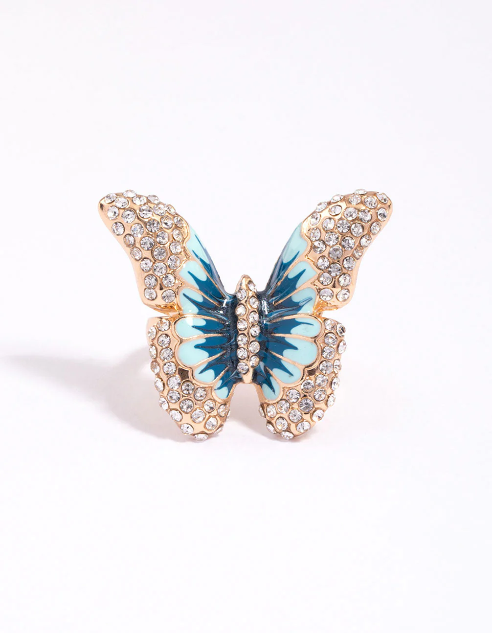Gold Grand Butterfly Cocktail Ring - Image 3