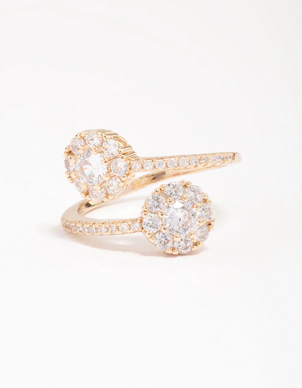 Gold Round Double Wrapped Ring - Image 3
