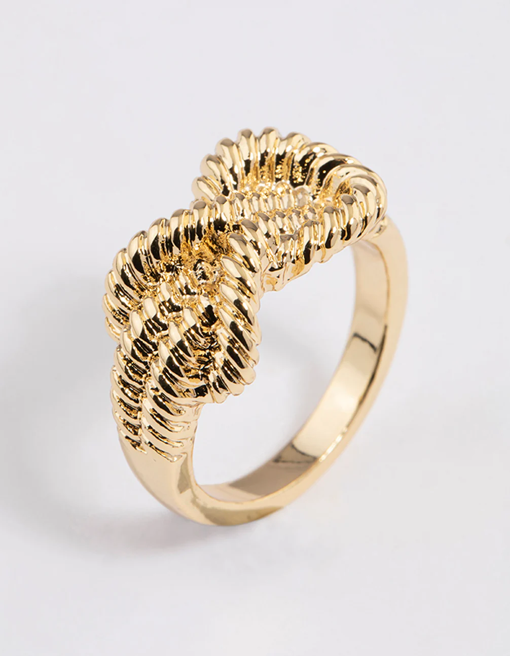 Gold Plated Rope Knot Ring - Image 2