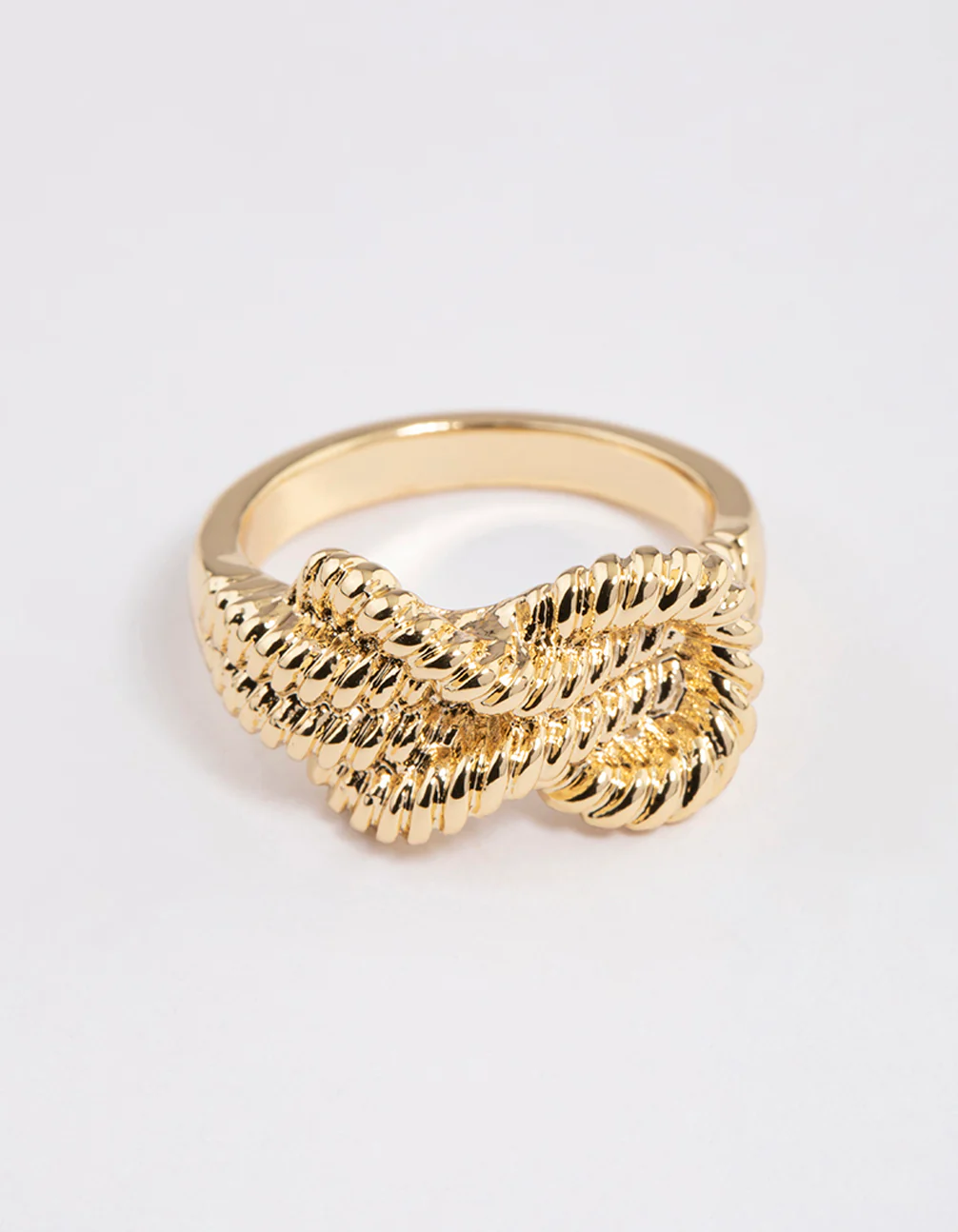 Gold Plated Rope Knot Ring - Image 3