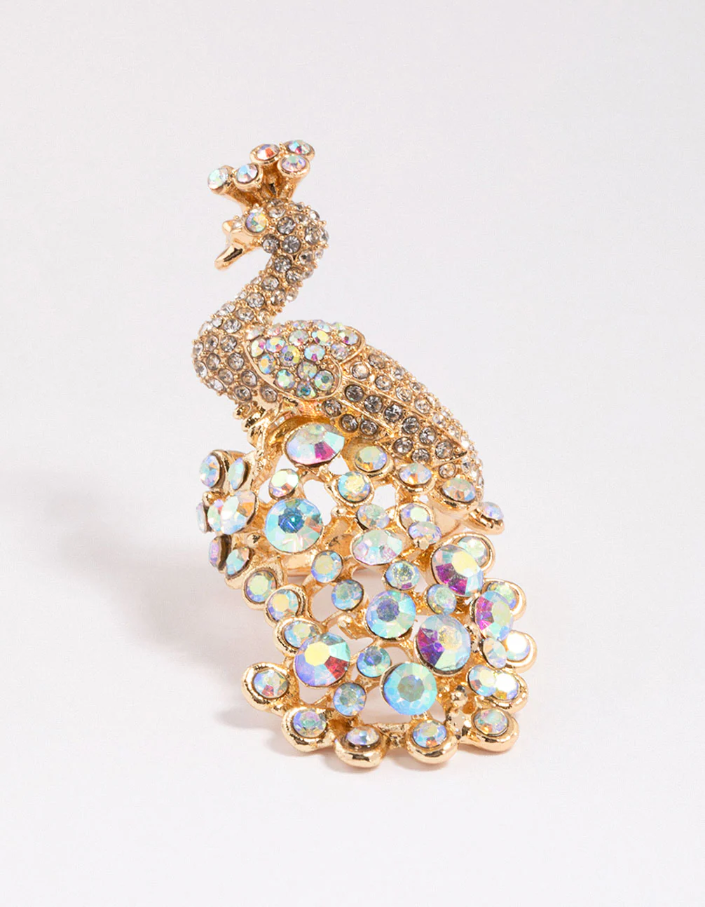 Gold Statement Peacock Ring - Image 3