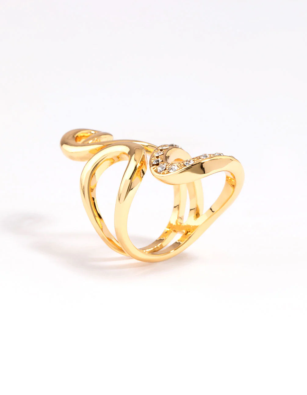 Gold Plated Swirly Wrapped Ring - Image 2