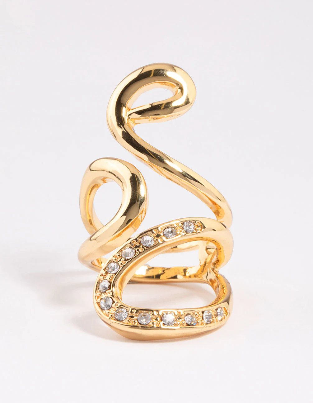 Gold Plated Swirly Wrapped Ring - Image 3