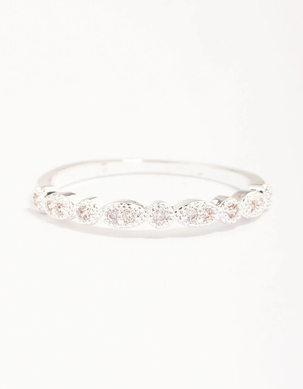 Silver Plated Cubic Zirconia Teardrop Stone Ring Pack - Image 3