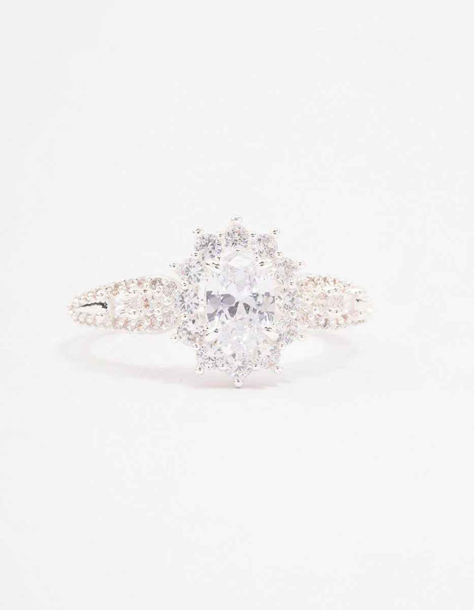 Silver Plated Opulent Statement Ring - Image 3
