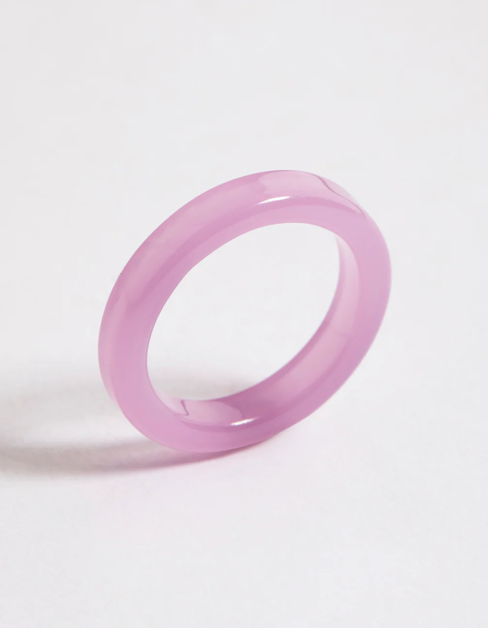 Pink Acrylic Solid Band Ring - Image 2