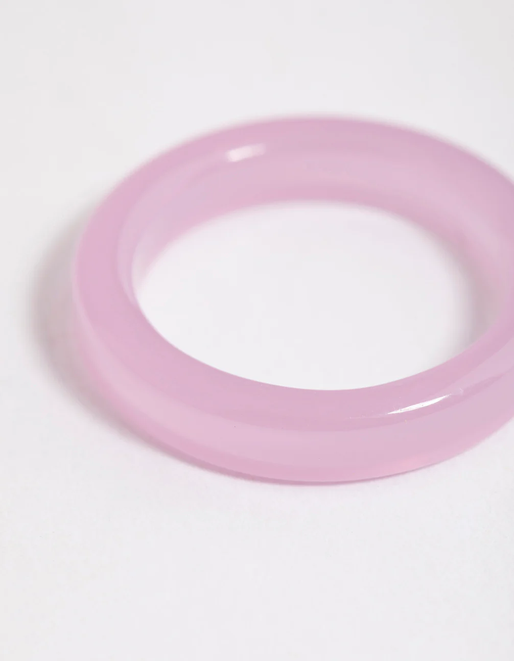 Pink Acrylic Solid Band Ring - Image 3