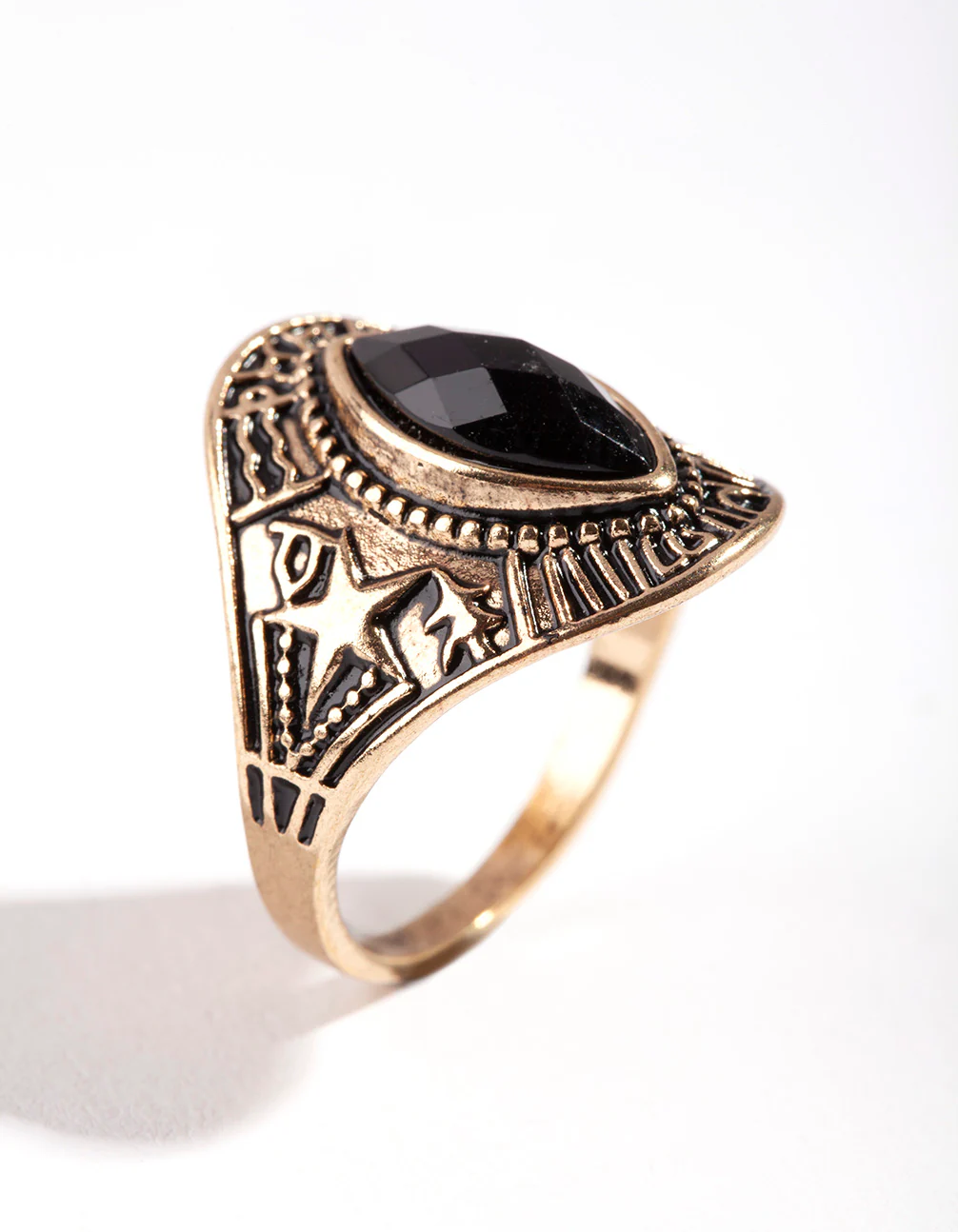 Antique Gold Star Jewel Ring - Image 2