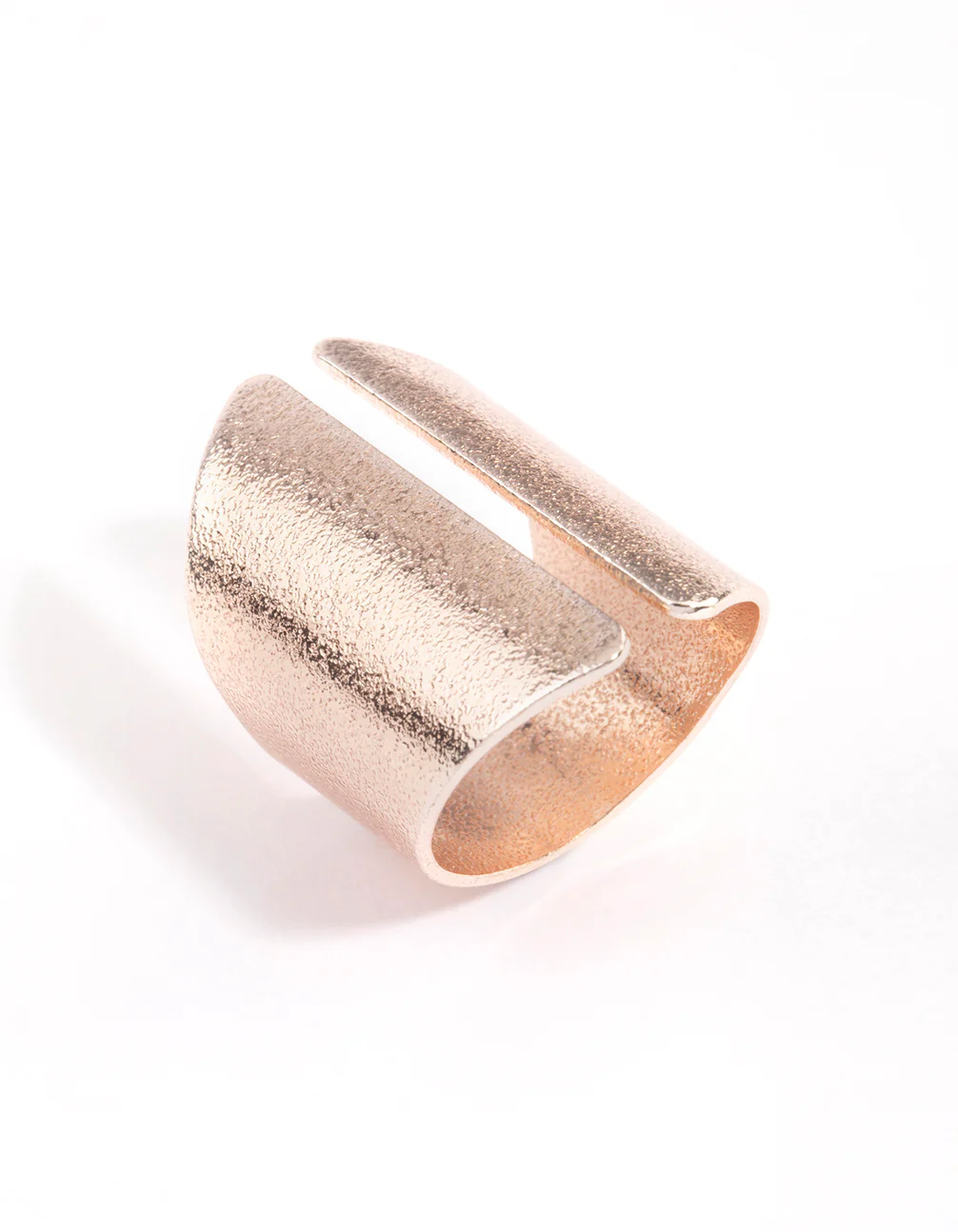 Rose Gold Open Shield Ring - Image 2
