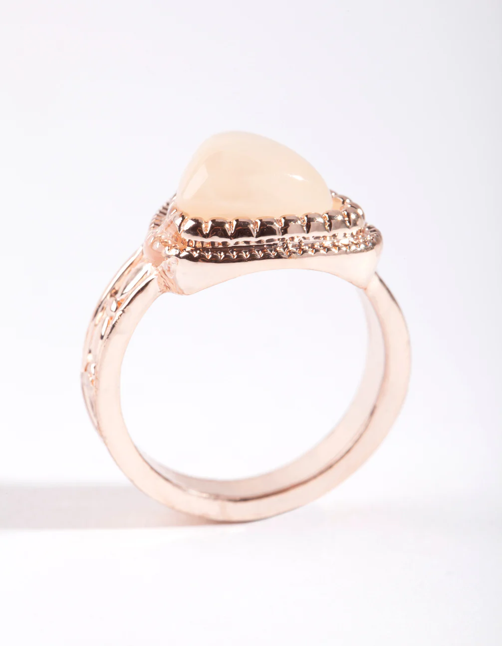 Rose Gold Large Stone Ring - Image 2