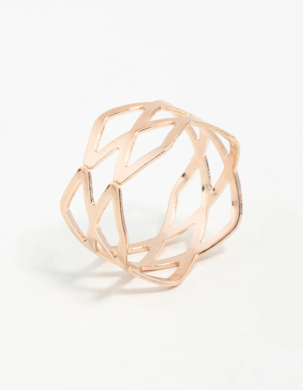 Rose Gold Multi Cross Over Ring - Image 2
