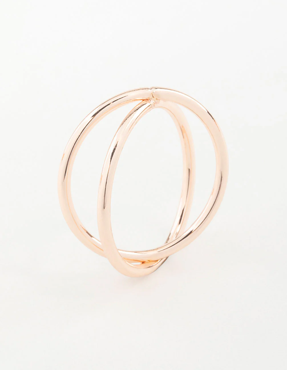 Rose Gold Cross Over Ring - Image 2