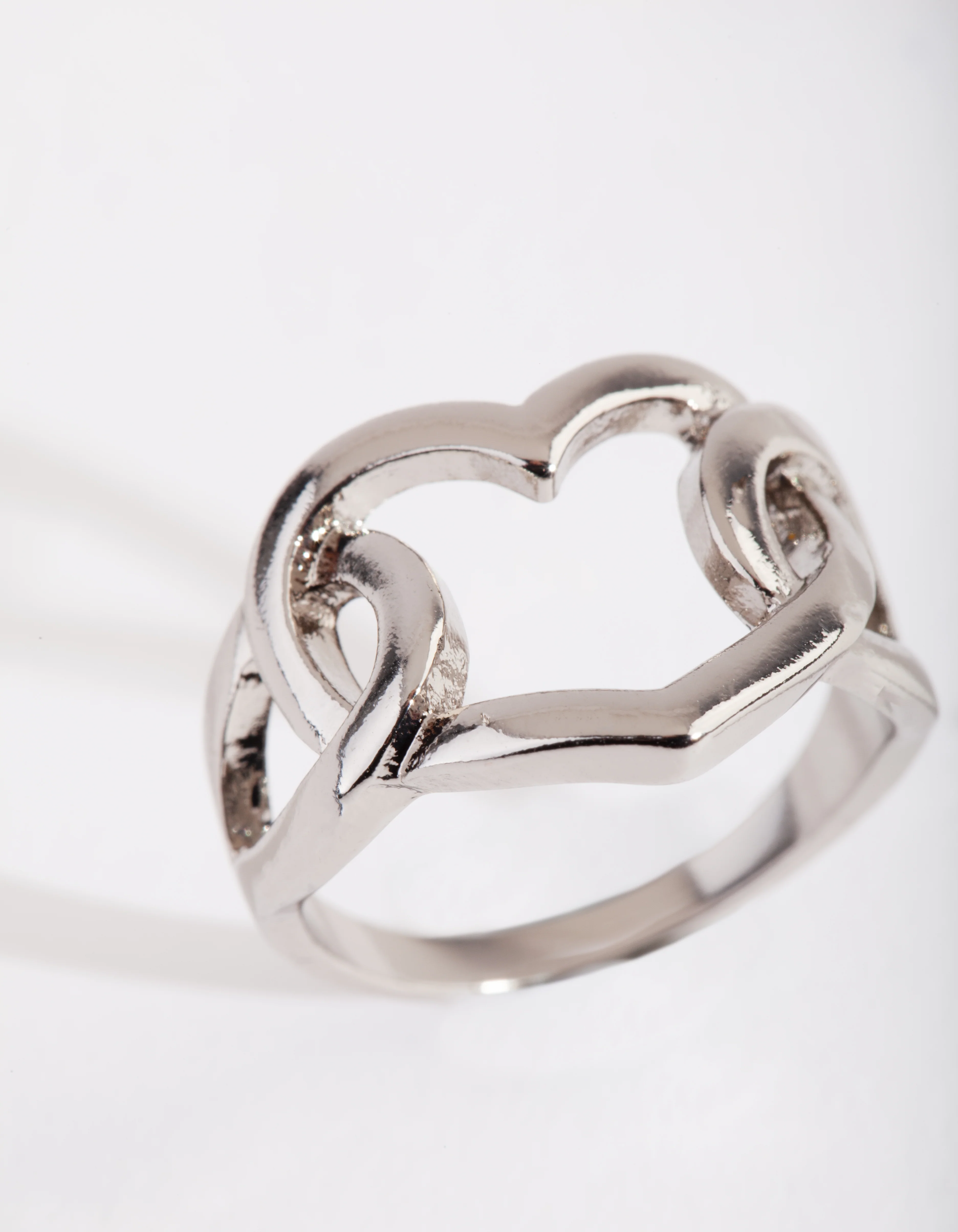 Silver Intertwined Heart Ring - Image 2