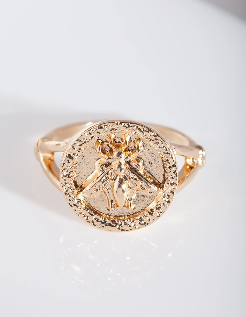 Gold Bee Coin Ring - Image 3