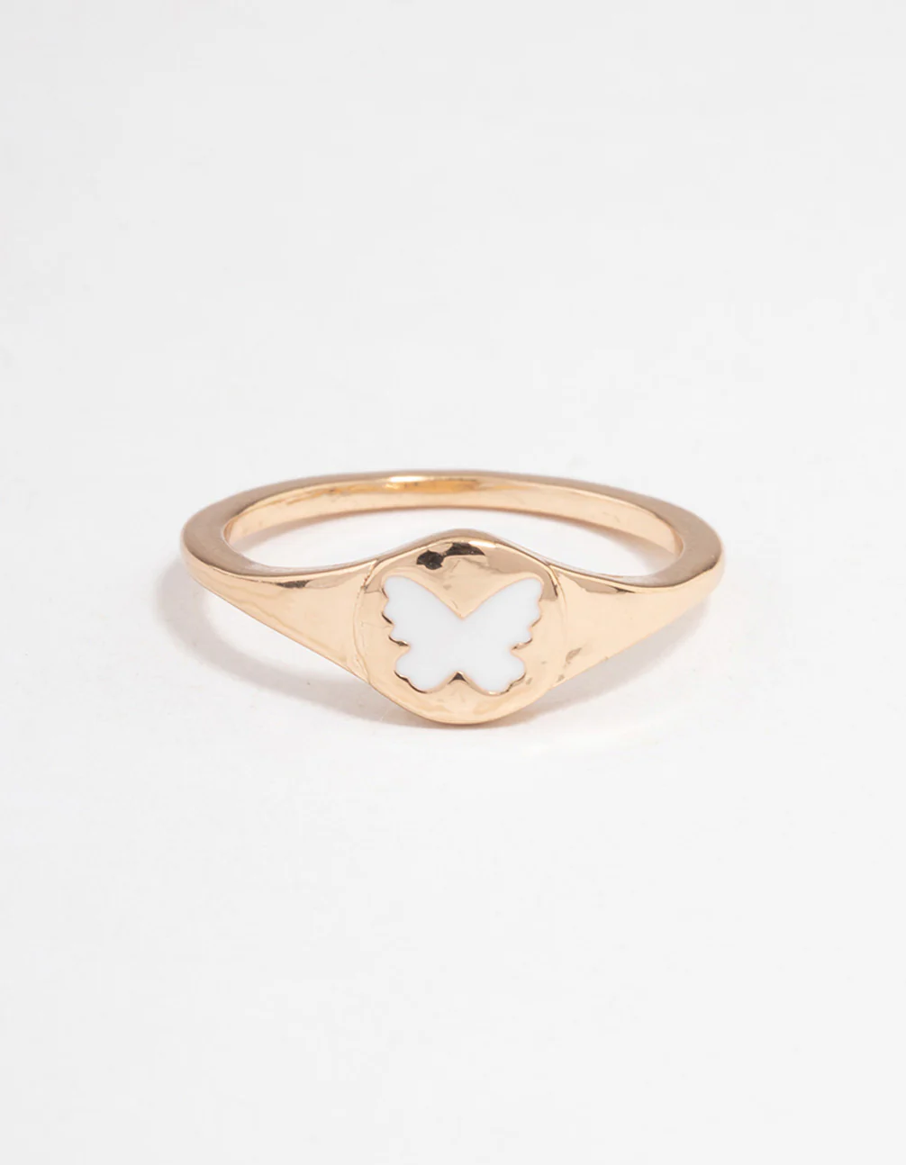 Gold Butterfly Signet Ring - Image 3