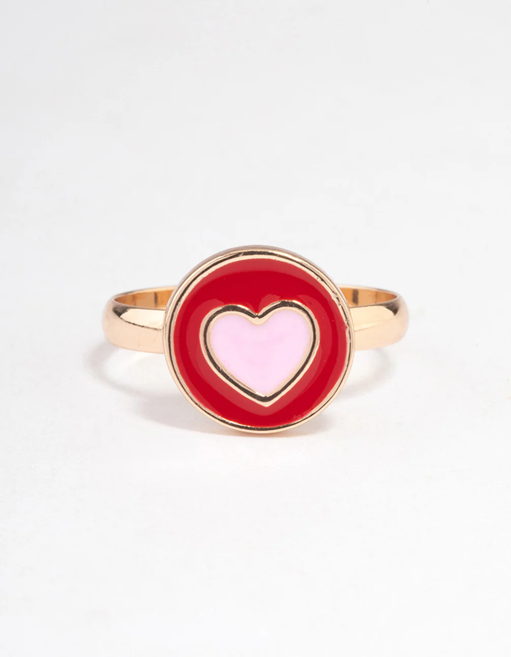 Gold Circled Heart Ring - Image 3