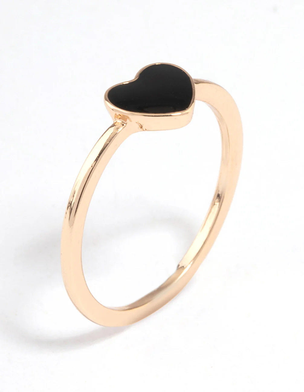 Gold Enamel Heart Ring - Image 2