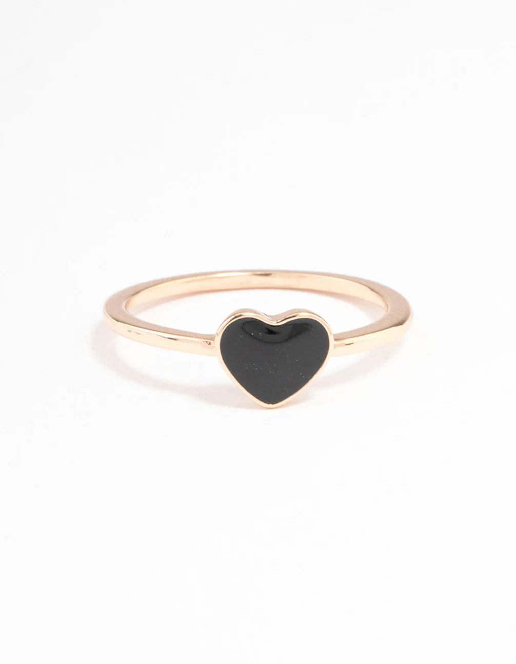 Gold Enamel Heart Ring - Image 3