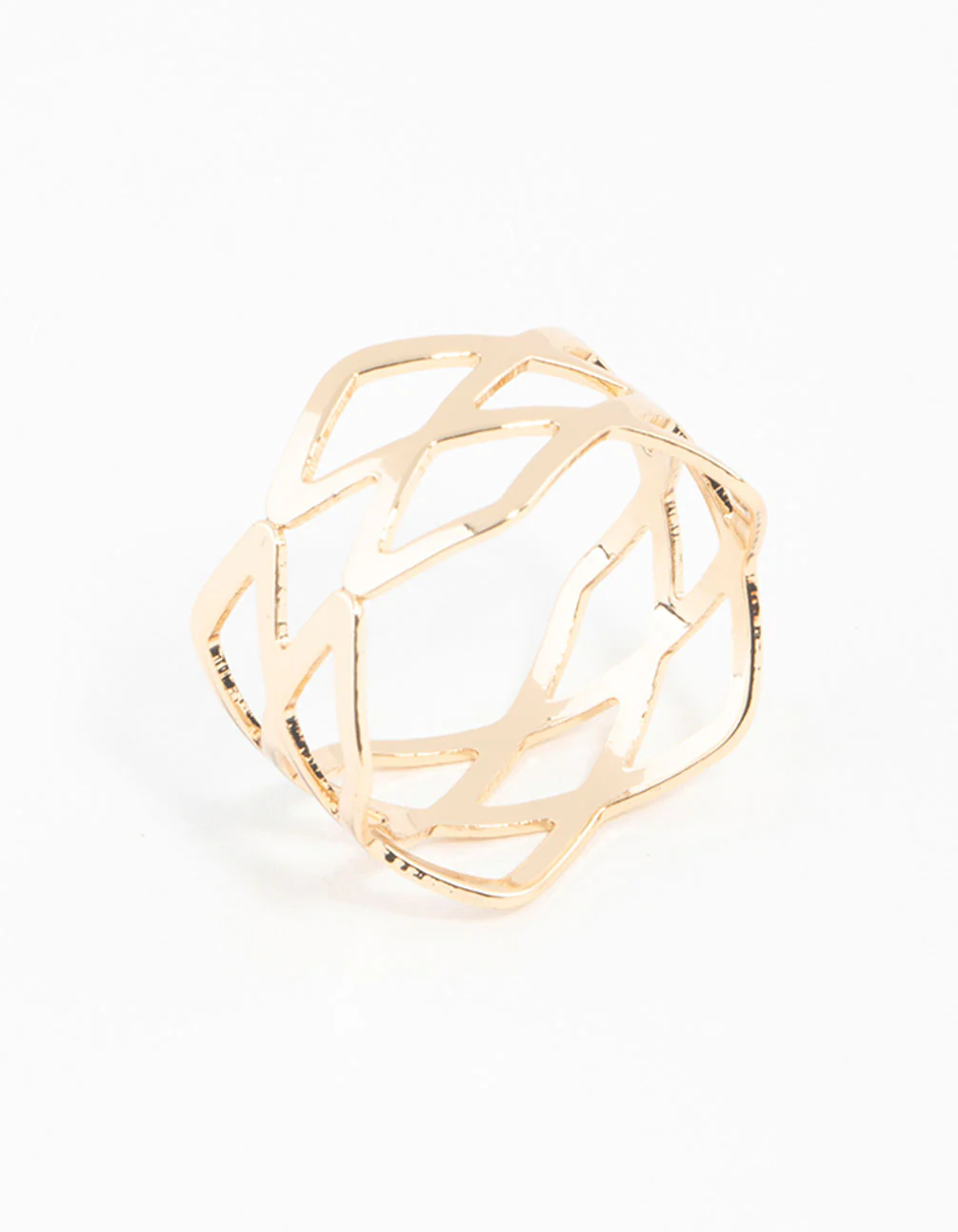 Gold Multi Cross Over Ring - Image 2