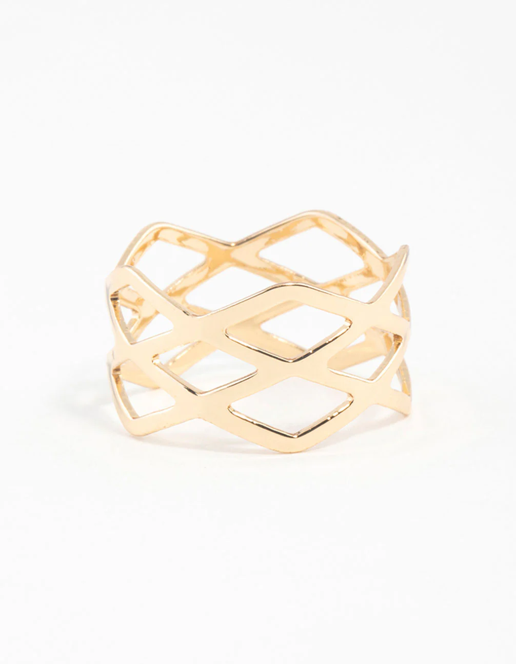 Gold Multi Cross Over Ring - Image 3